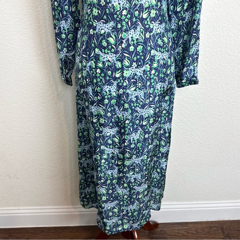 J. Crew Button-front midi dress‎ in fauna floral - Picture 10 of 13